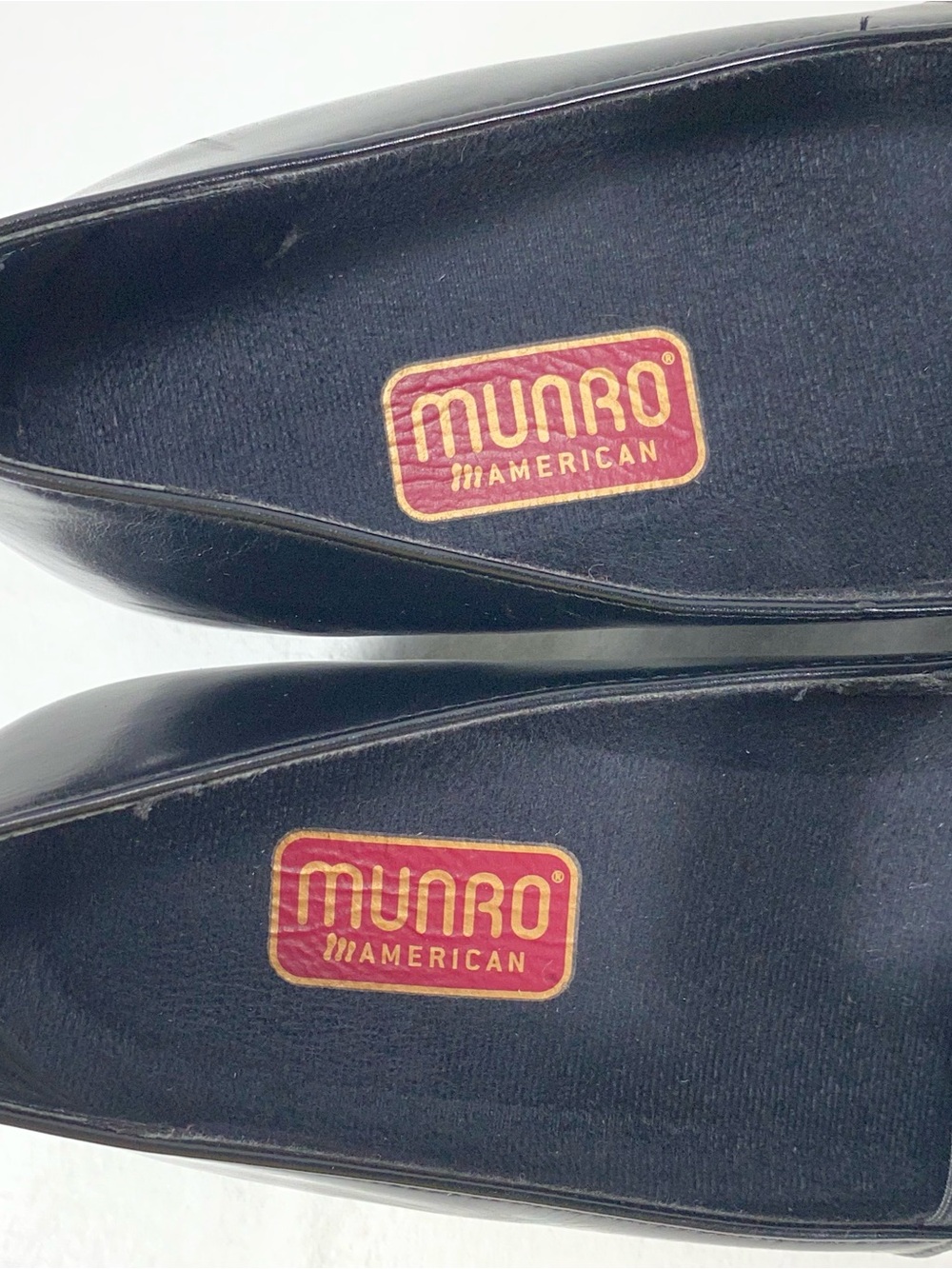Munro Danielle Black Leather Elastic-Strap Block Heel Square Toe Size 8.5N - Picture 9 of 14